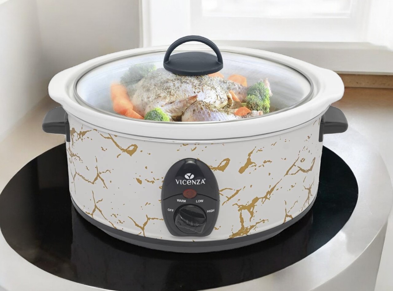 VSC03MB Putih Penanak Perlahan Slow Cooker 3.5 L Motif Marmer